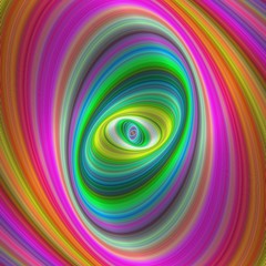 Poster - Abstract colorful elliptical geometric digital art