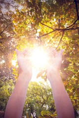 Poster - Composite image of hands