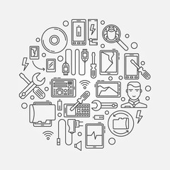 Poster - Mobile repair illustration