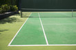 empty green tennis court