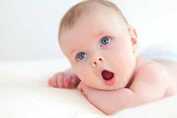 amazed little baby
