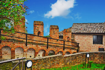 Canvas Print - antique wall in Gradara