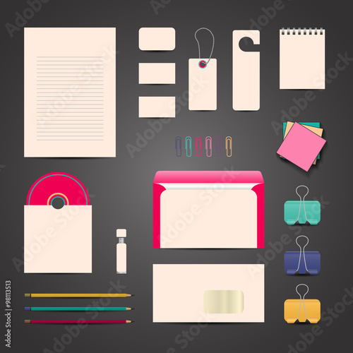Corporate Ideny Template Templates Blank Corporate Ideny Templates Blank Business Cards Customer Card Notebook Disk Envelopes Pencils Paper Clips Flash Drivepen Vector Editable