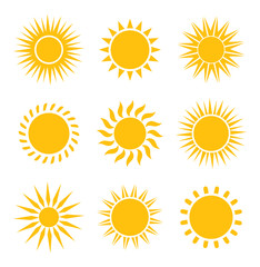 Wall Mural - Sun icons collection