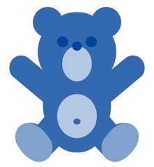 Poster - Nounours en peluche bleu