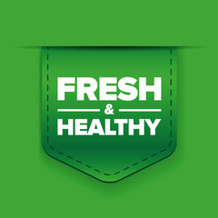 Sticker - Fresh and healthy ribbon green