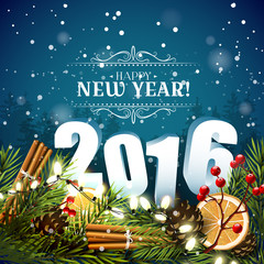 Wall Mural - Happy New Year 2016