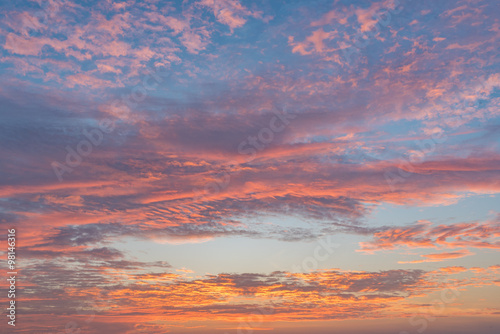 Colorful of sunrise sky Tableau sur Toile
