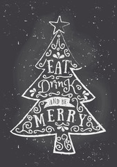 Poster - christmas greeting card template