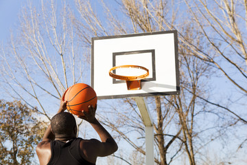 Wall Mural - Street basket player playing outdoors