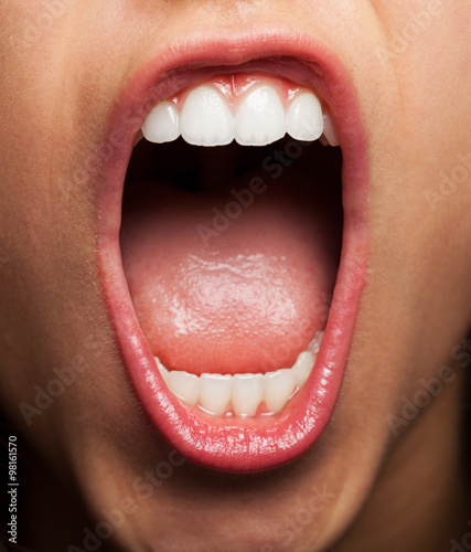 Fotografía prefect teeth of a pretty girl closeup