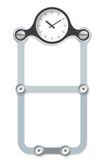 Poster - vector vertical frame with screws and watches
