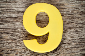 Yellow number nine