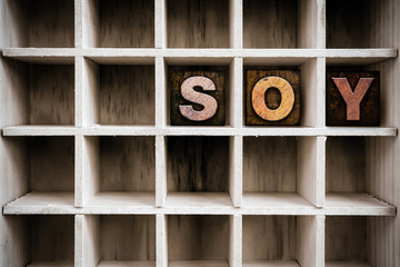 Wall Mural - Soy Concept Wooden Letterpress Type in Drawer