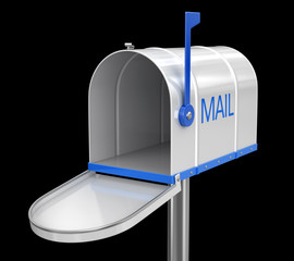 Poster - Open mailbox. Image with clipping path