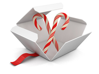 Poster - Open package with Candy Can. Image with clipping path