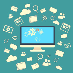 Fototapete - Operating system softwear. 