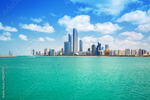 Fotografie, Obraz Cityscape of Abu Dhabi at Persian Gulf, UAE