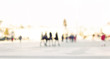 © milanares - City commuters. High key blurred image of people walking in the