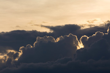 Wall Mural - dramatic moody sunset sky