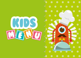 Sticker - kids menu design 