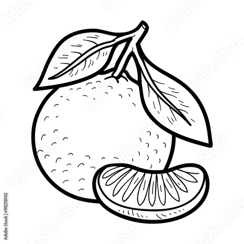 Coloring Book: Fruits And Vegetables (mandarin) Stock Vector Adobe Stock Coloring Book: Fruits And Vegetables (mandarin) Stock Vector Adobe Stock