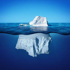Wall Mural - underwater view of iceberg