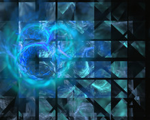 Abstract Fractal Design. Rectangles And Blur.