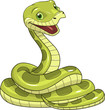 Green funny snake