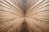 Fototapeta Konie - Symmetry and perspective  wooden pattern.Abstract background.