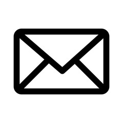 message envelope line art icon for apps and websites