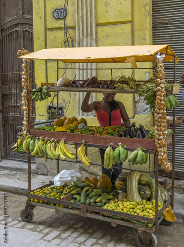 Naklejka na drzwi Cuba Havanna Street