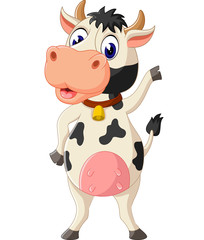 Poster - illustration of Cute cow cartoon