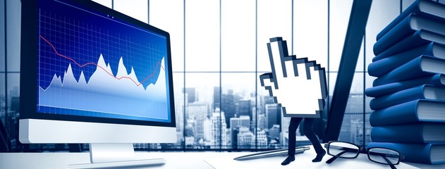 Poster - Composite image of cursor with legs