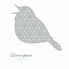 Poster - Template of brochure with stylized  bird