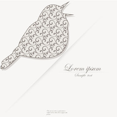Poster - Template of brochure with stylized  bird
