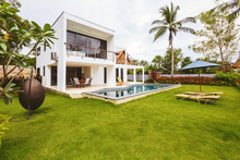 Luxury Villa With Swimming Pool Outside Exterior View