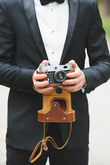 Wall Mural - Man with Old Camera