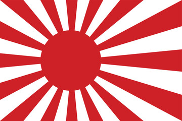 Wall Mural - Vector of Japanese sun.