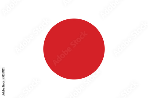 Fotografía  Vector of Japanese flag.