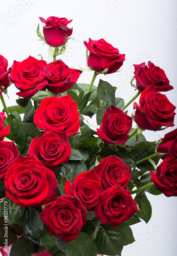 Tapeta ścienna na wymiar bouquet of blossoming dark red roses