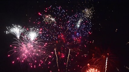 Wall Mural - fireworks at night