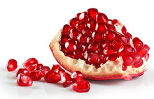 Pomegranate Isolated On White Background.