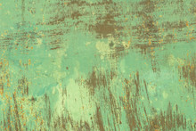 Old Surface Of The Metal Sheet Covered With Old Paint Texture Background
