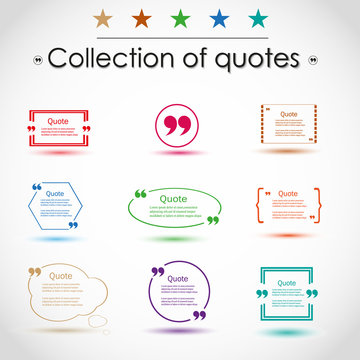 Website review quote citation blank template.  Quote comment template. Quote bubble. Shop customer review template.