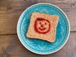© arianarama - Toast mit einem fröhlichen Ketchup-Gesicht