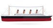 Titanic – legendary colossal boat – monumental big ship – symbol icon flatten isolated illustration master vector