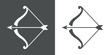 Icono plano arco y flecha #1