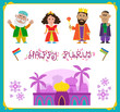 Purim Characters - Cute Purim holiday characters and a Persian city. Eps10