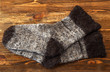 Knitted wool socks